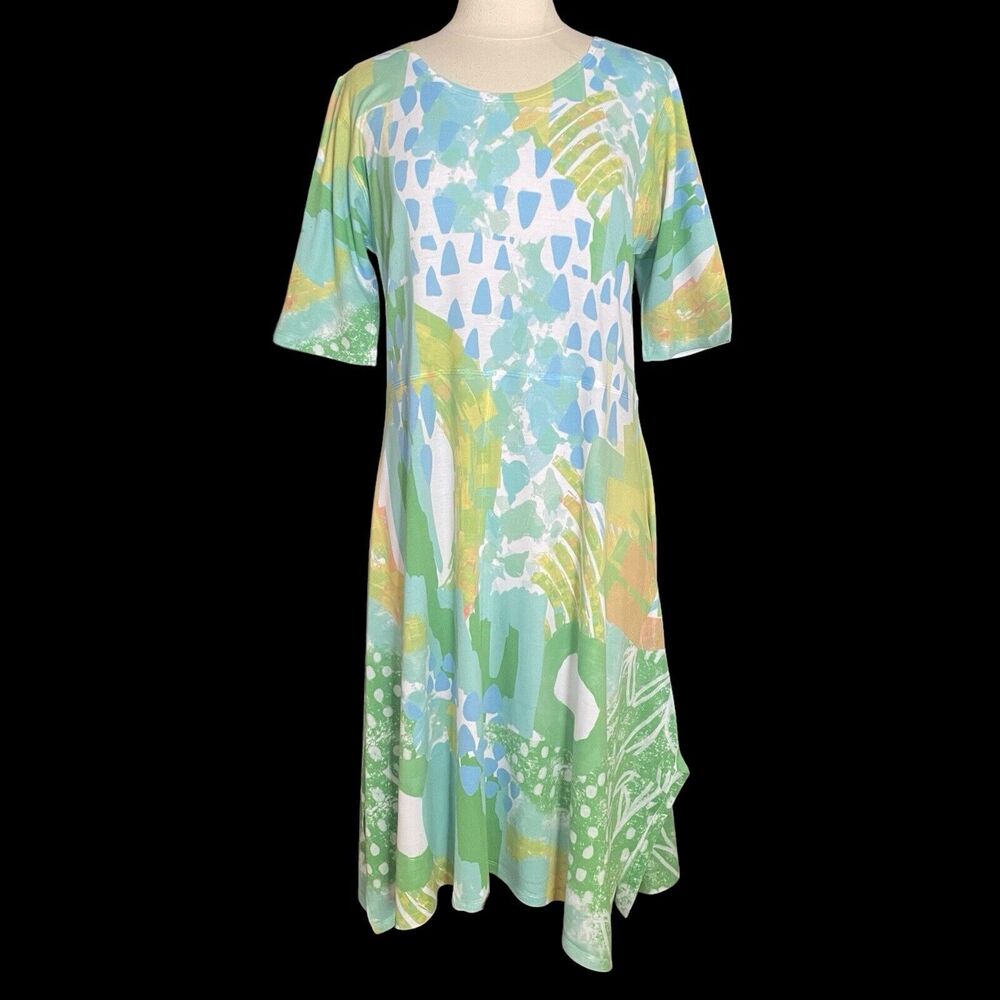 Atelier 5 by Gozde Yilmaz Art to Wear Midi Dress Sz L Fit & Flare NEW Boho‎ USA